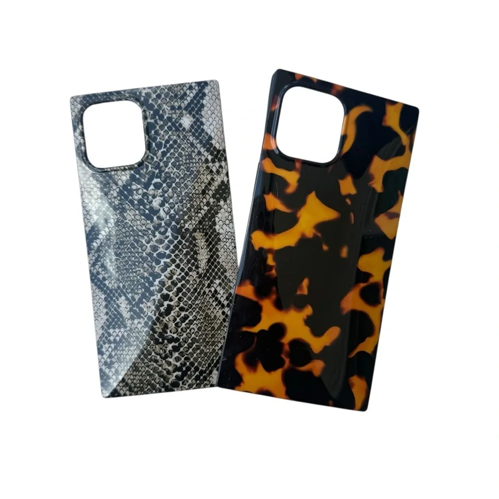 Flaunt IPhone 12‎ Pro max Gray & Brown Covers with Stylish Design 2pc bundle